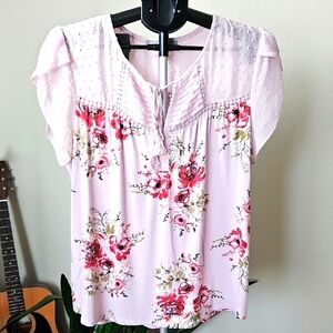 Daniel Rainn Pink Floral Blouse